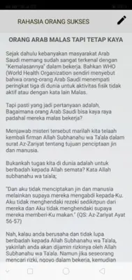 RAHASIA ORANG SUKSES android App screenshot 1